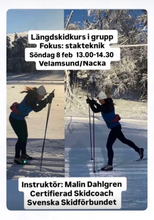 Ladda upp bild till gallerivisning, Skidlektion i grupp söndag 8 feb 2026 fokus: stakning 13.00-14.30 Velamsund/Nacka